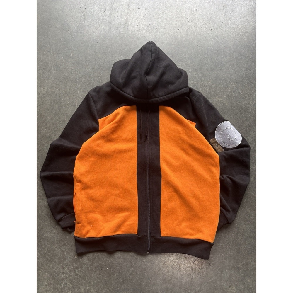Vintage Naruto Shippuden Anime Grunge Full Zip Hoodie Size Medium